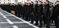 На Дворцовой площади Петербурга состоялось посвящение в курсанты ГУМРФ имени адмирала С.О. Макарова